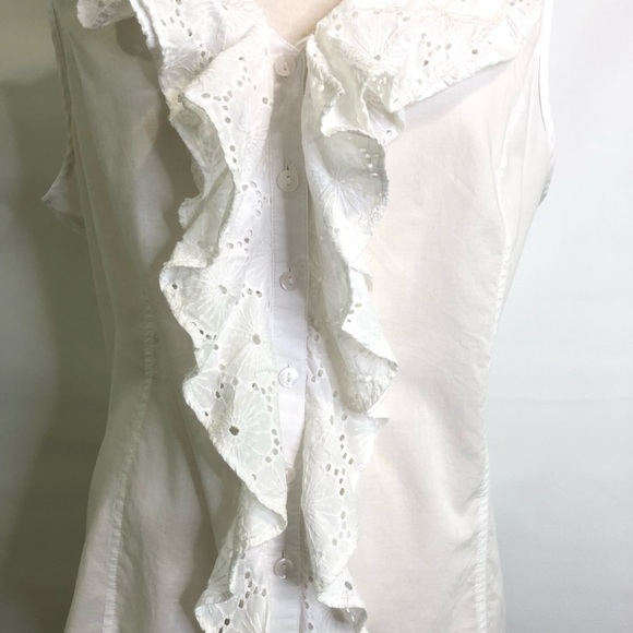 Jones New York XL sleeveless ruffle shirt EUC - Picture 5 of 8